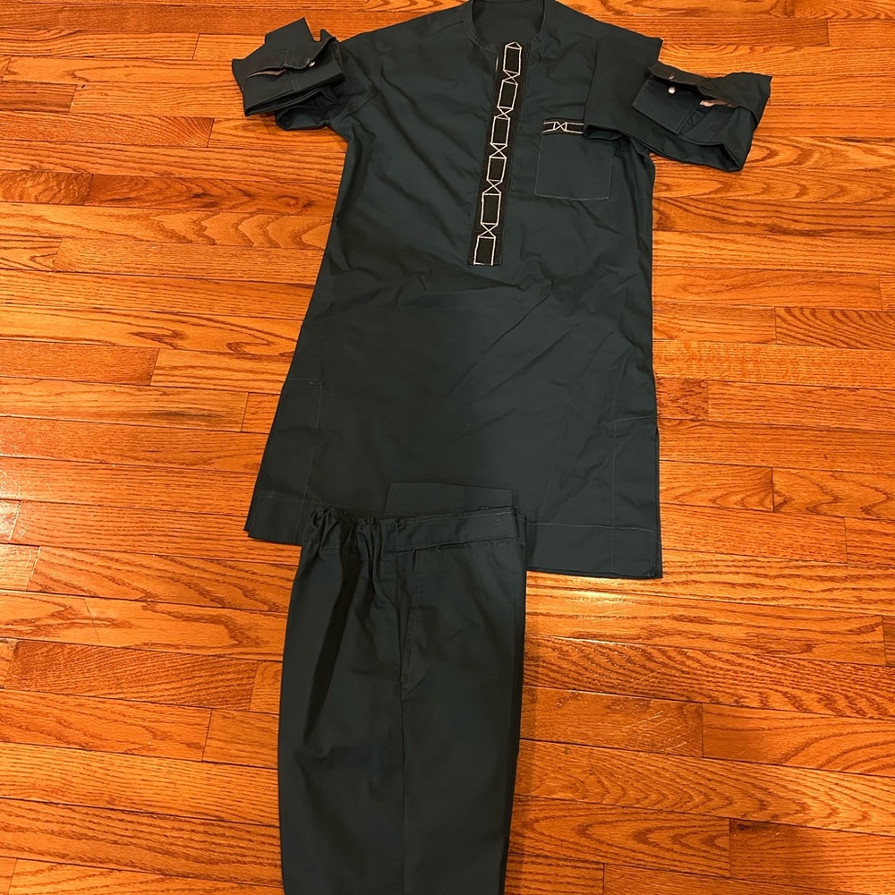 Dark Green Traditional Outfit